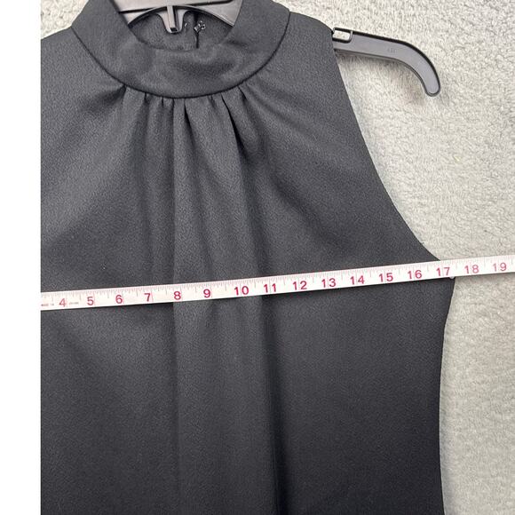 Vintage Sears Fashion Black Halter Maxi Dress Double Side Slit Whimsygoth 70's - Picture 5 of 10